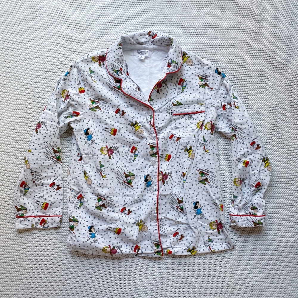 Snoopy flannel pajama top